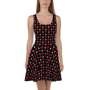 8-Bit Heart Break Skater Dress