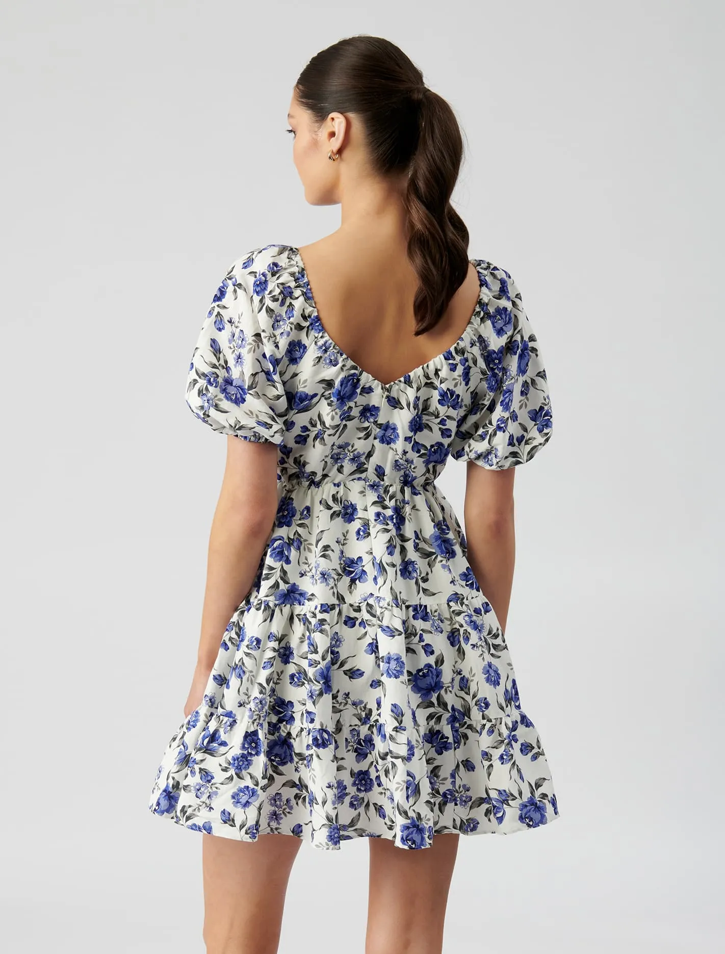 Adriana Puff Sleeve Skater Dress