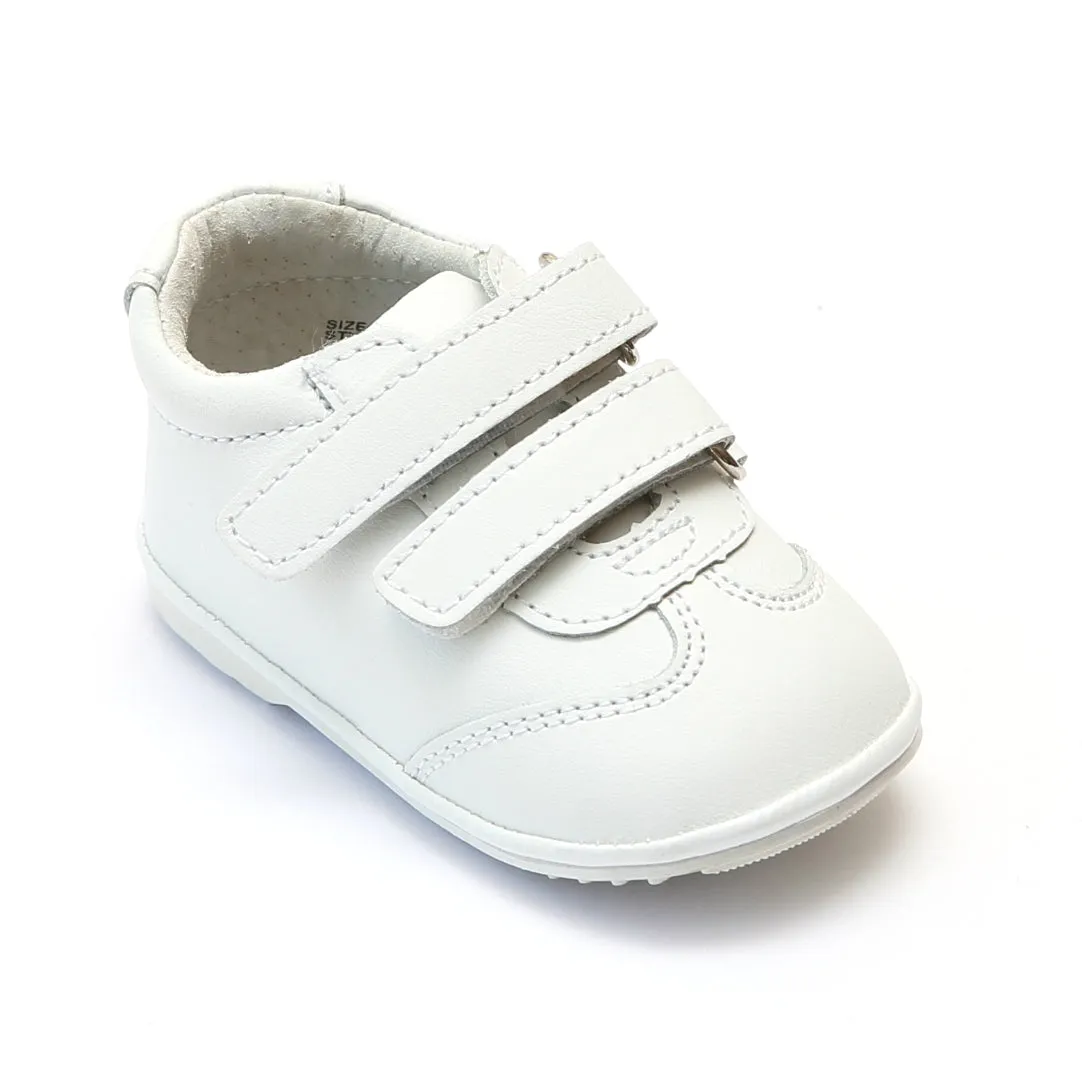 Angel Baby Boys Leather Double Strap Sneakers