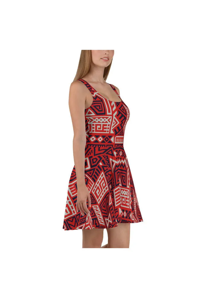 Aztec Royalty Skater Dress