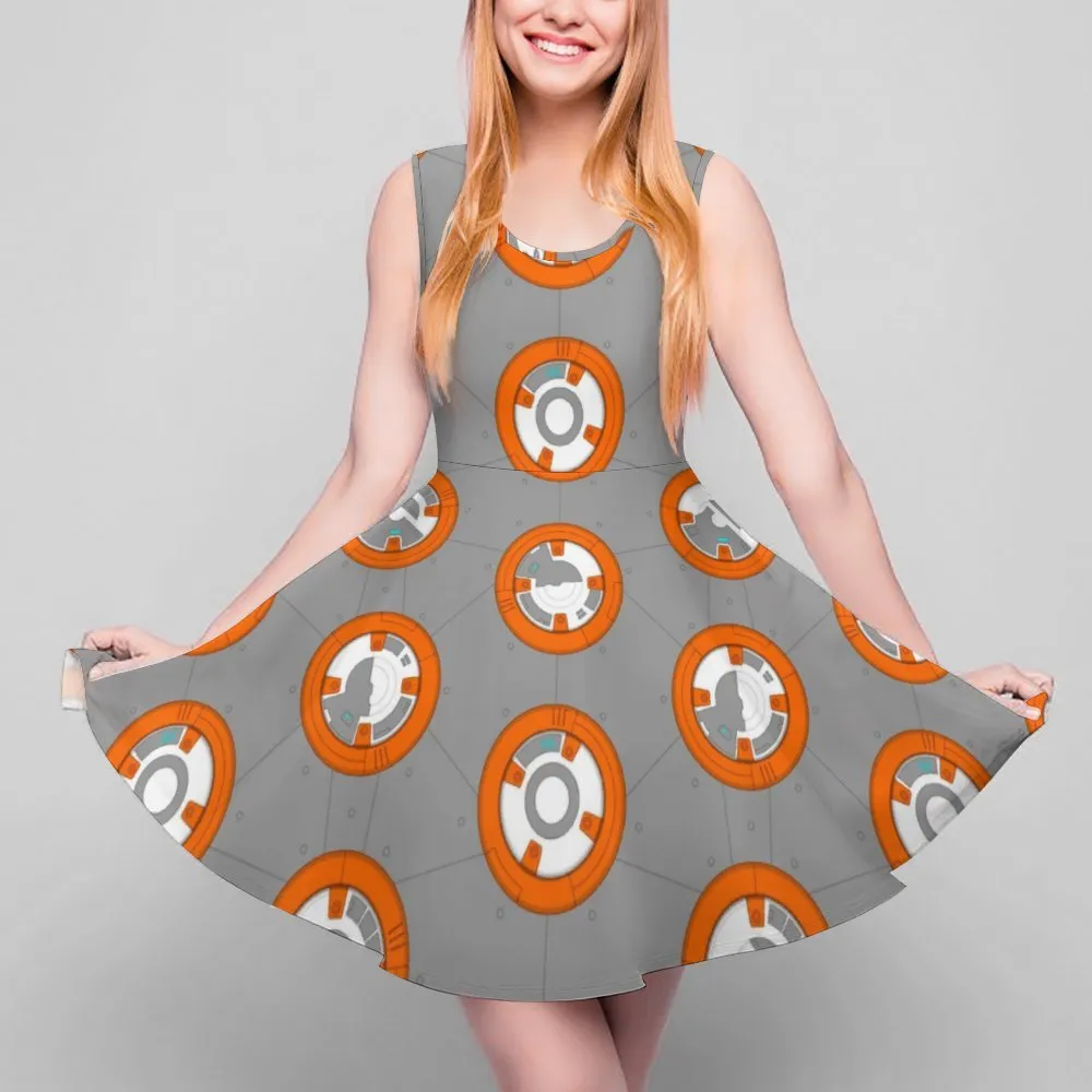 BB-8 Women's Sleeveless Round Neck Skater Dress