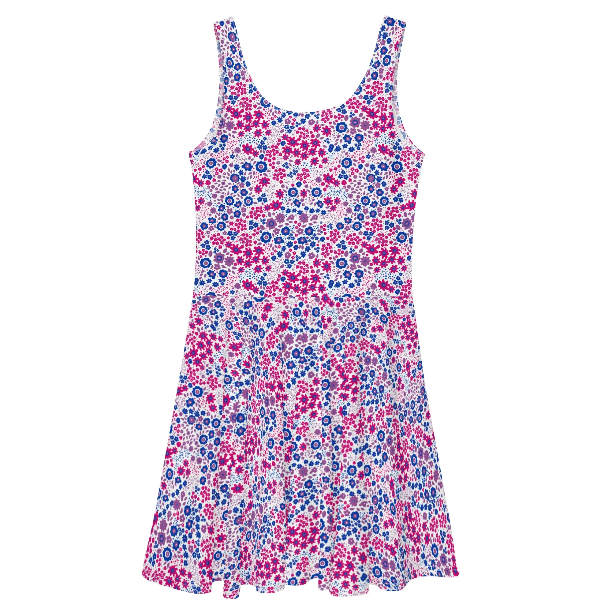 Bisexual Flowers Skater Dress