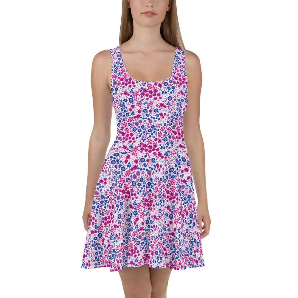 Bisexual Flowers Skater Dress