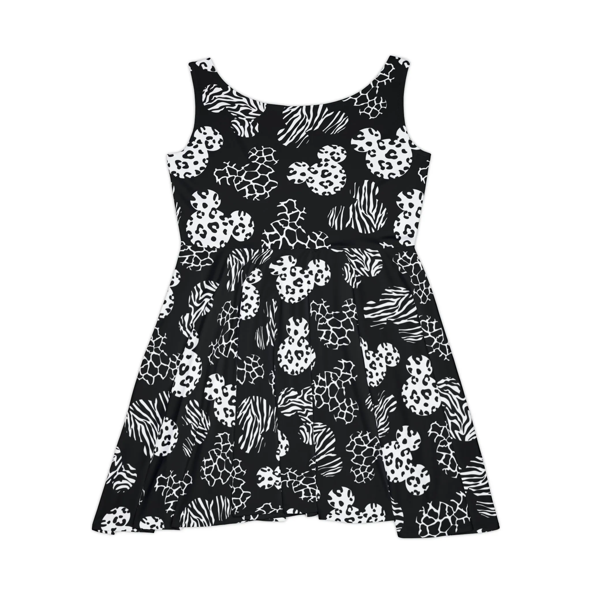 Black And White Animal Prints Women's Skater Dress