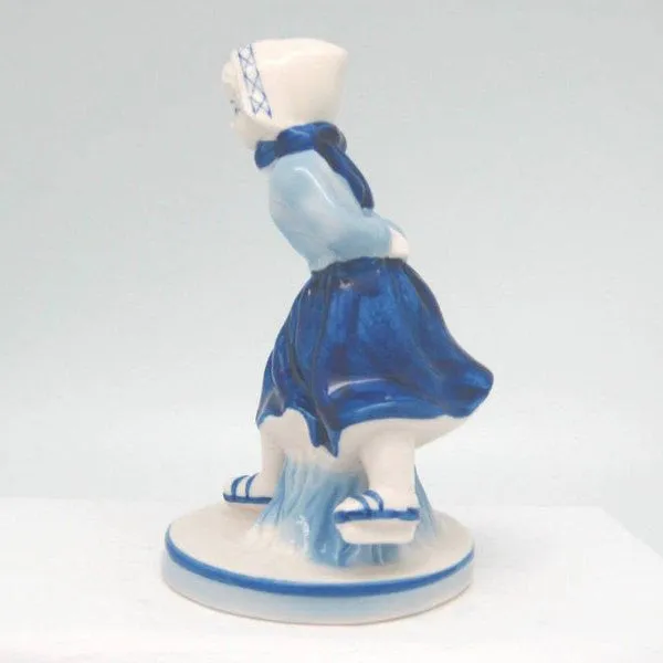 Blue and White Figurine: Dutch Girl Skater