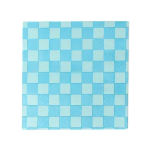 BLUE CHECKER NAPKINS