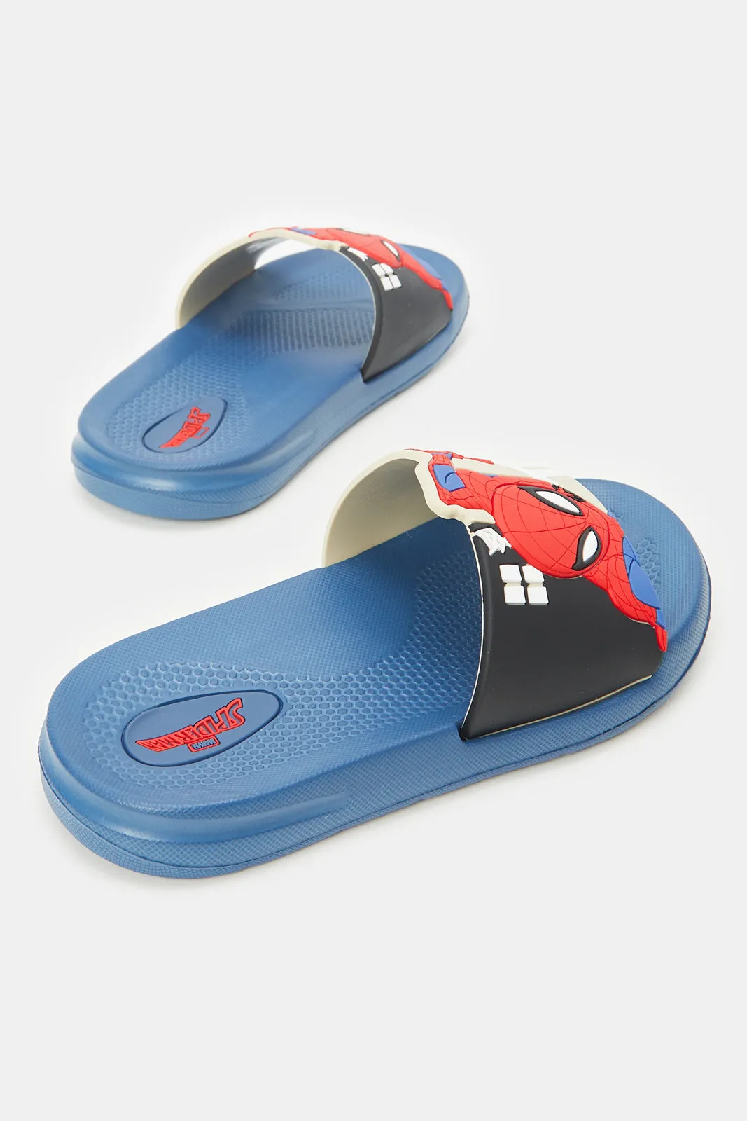 Boys Navy Spiderman Slide