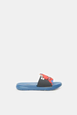 Boys Navy Spiderman Slide