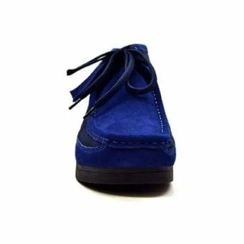 British Walkers New Castle Wallabee Boots Men's Navy Blue Suede