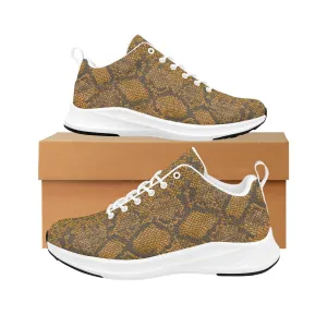 bronze snakeskin print Women's Alpha Running Shoes (Model 10093)