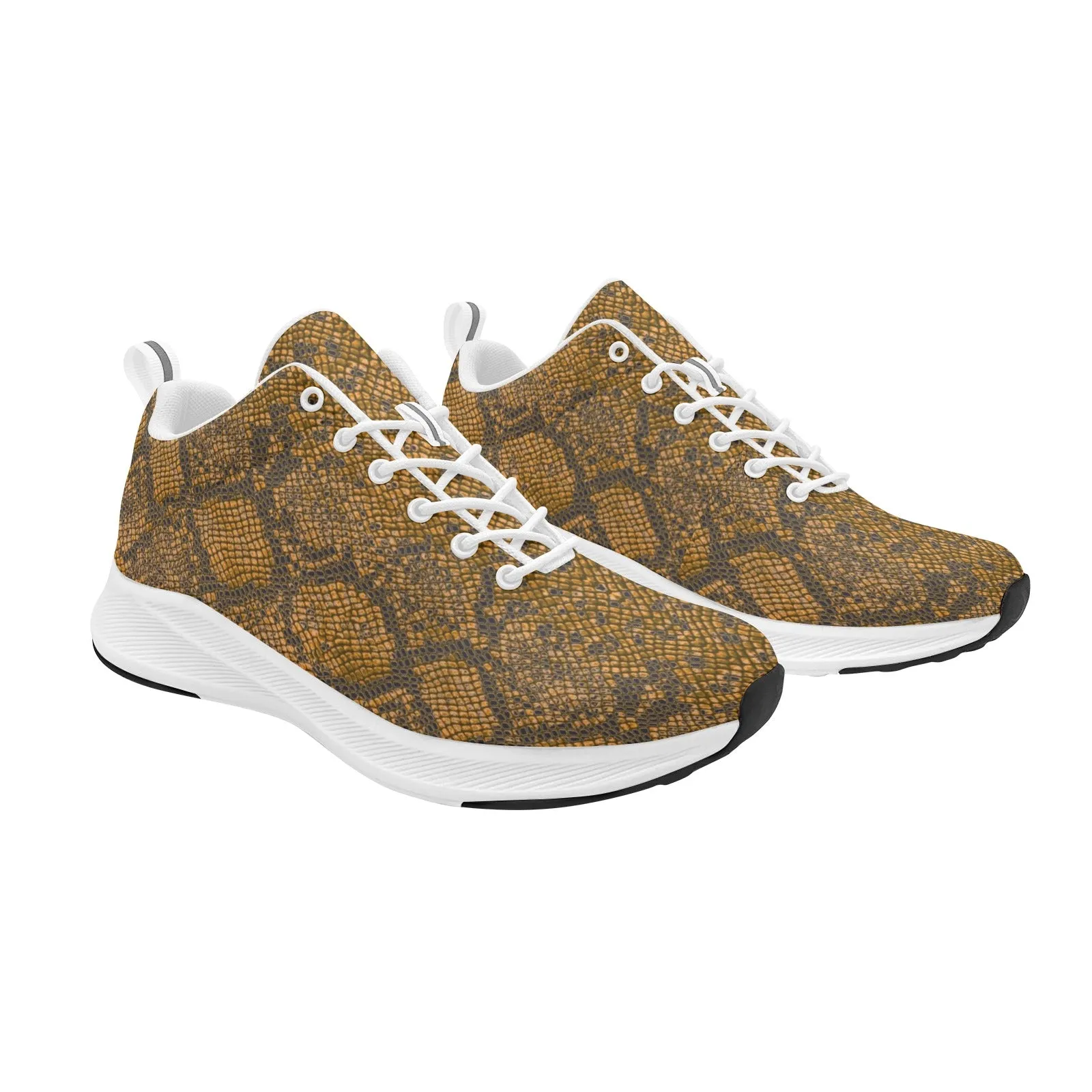 bronze snakeskin print Women's Alpha Running Shoes (Model 10093)