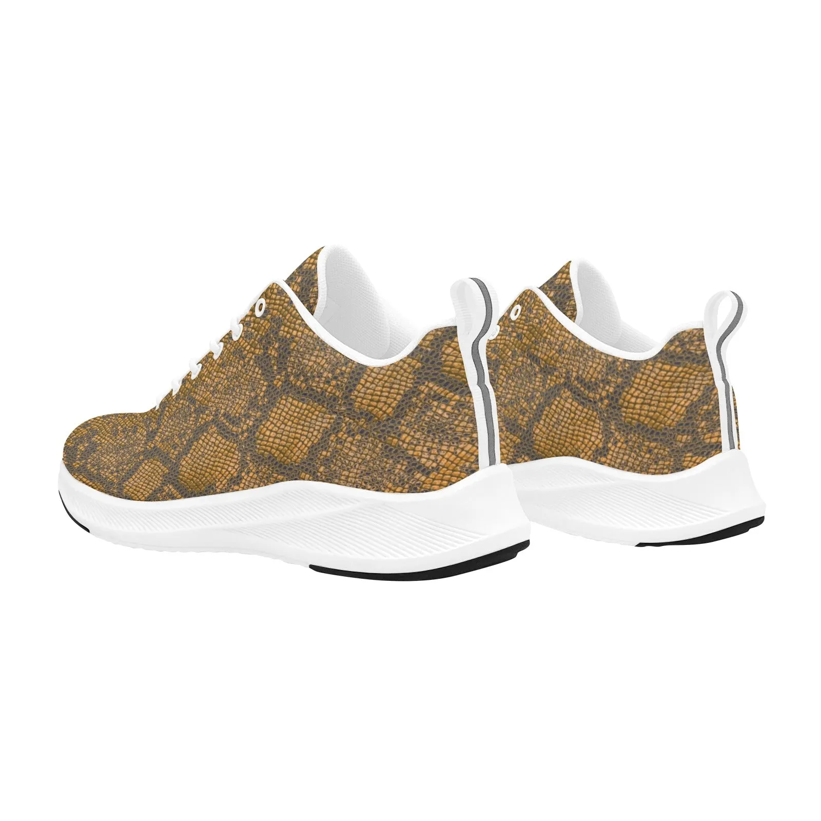 bronze snakeskin print Women's Alpha Running Shoes (Model 10093)