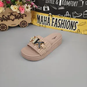 Camel Wegde Slides with Buckle