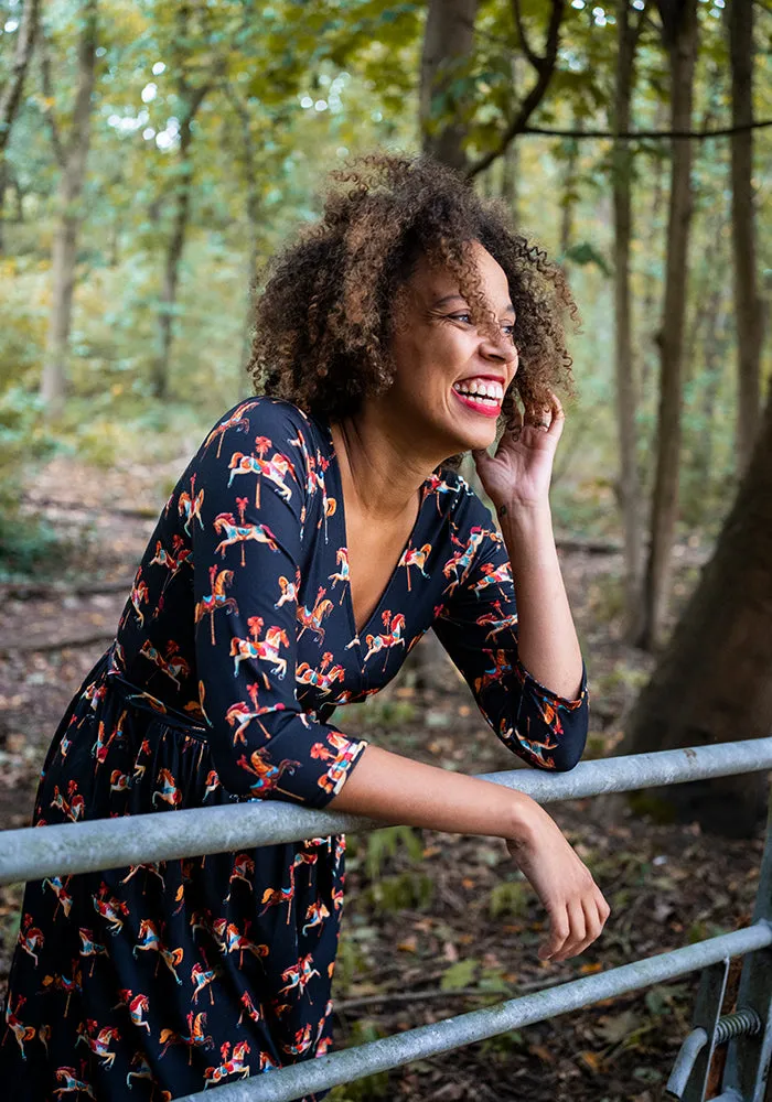 Carole Carousel Horse Print Dress