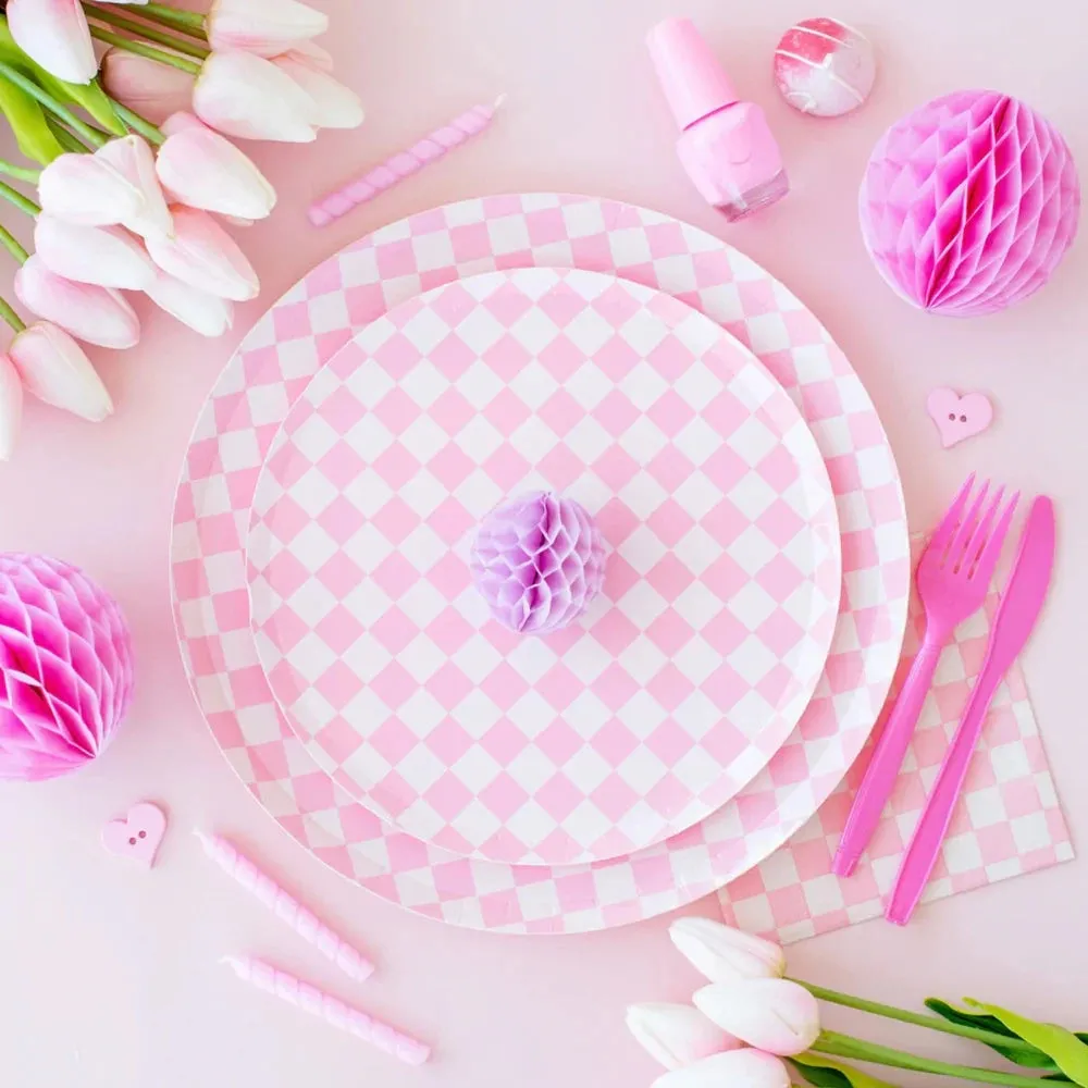 Check It! Tickle Me Pink Dessert Plates