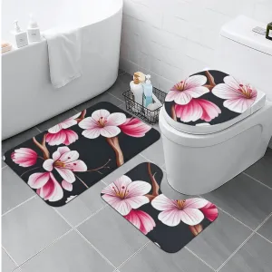 Cherry Blossom Spring Bath Room Toilet Set