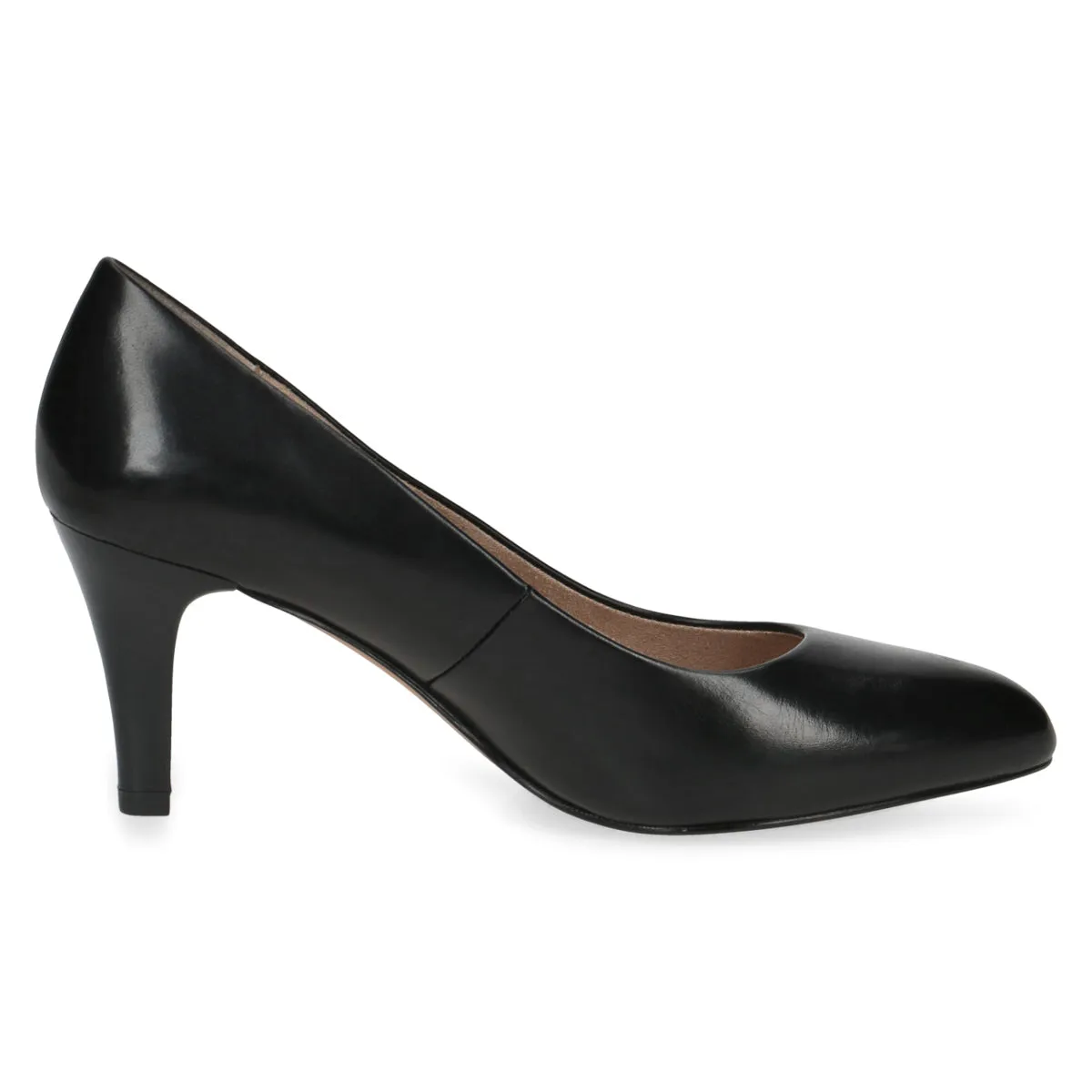 Classic Black Rounded-Toe Pumps