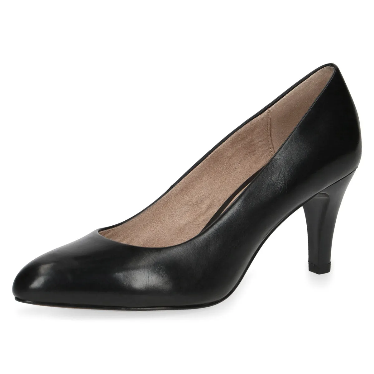 Classic Black Rounded-Toe Pumps