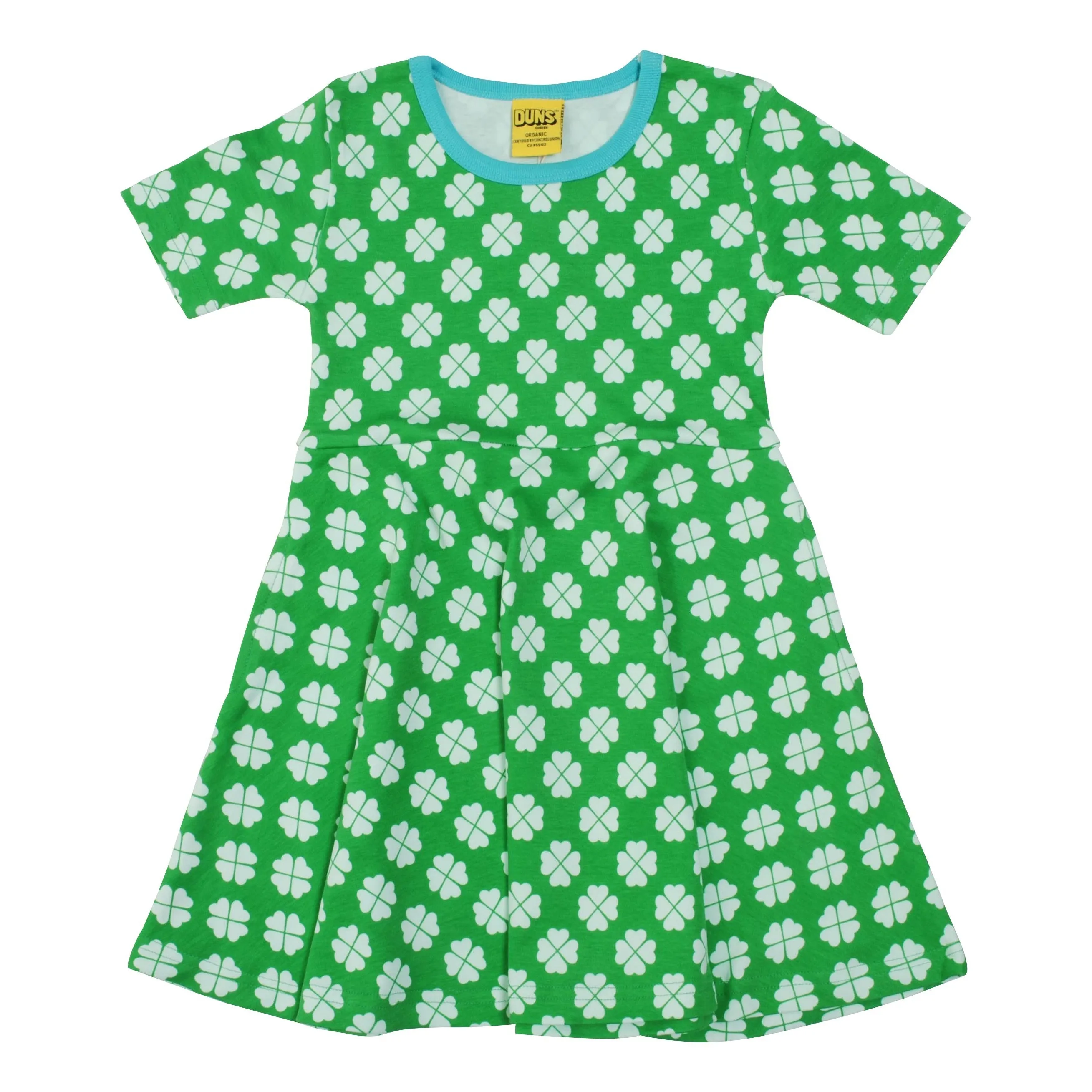 Clover - Green Short Sleeve Skater Dress