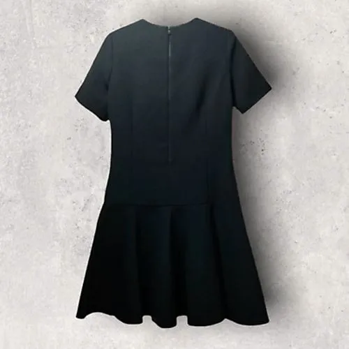 COS Black Short Sleeve Drop Waist Skater Dress  UK 10 US 8 EU 38