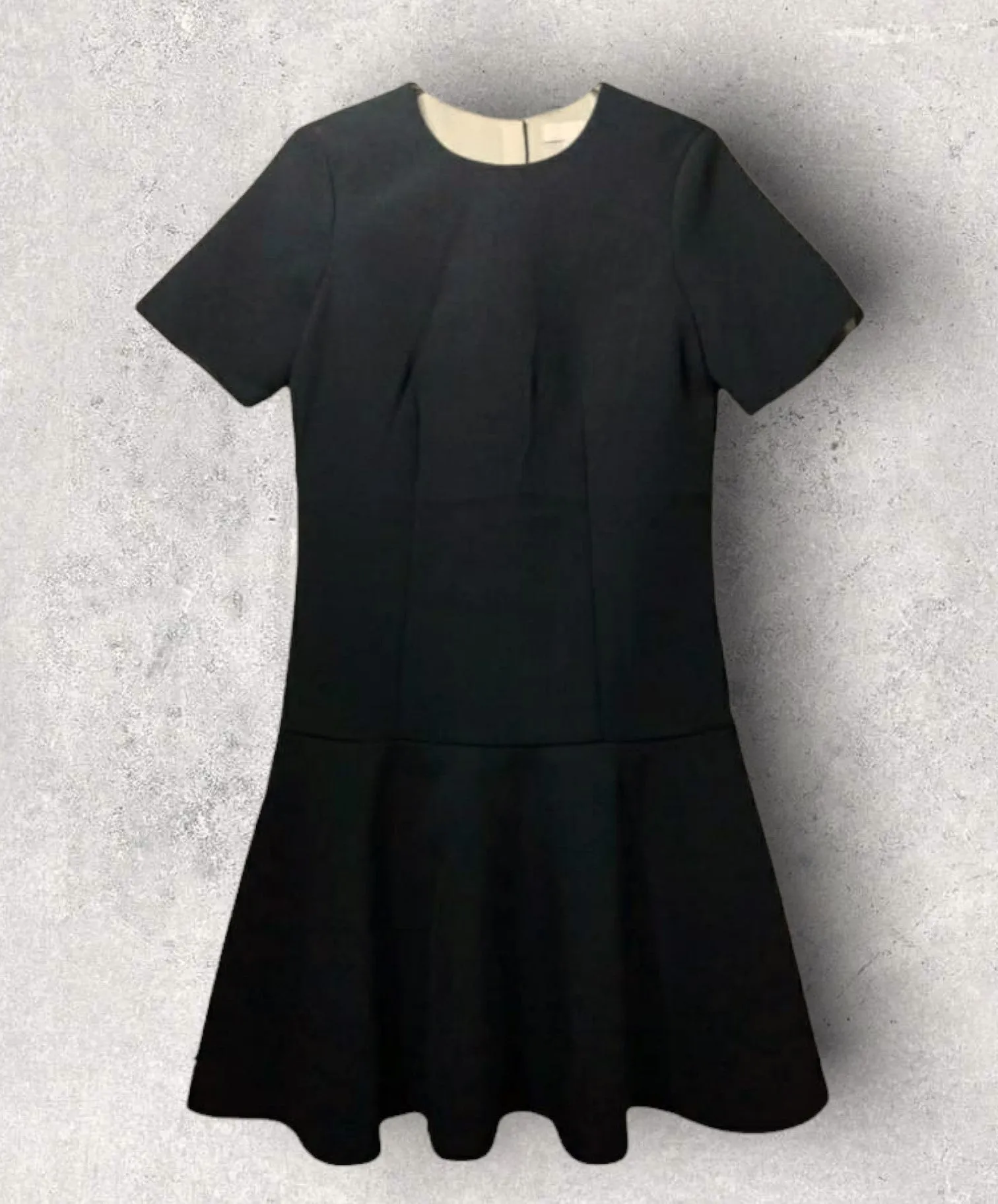 COS Black Short Sleeve Drop Waist Skater Dress  UK 10 US 8 EU 38