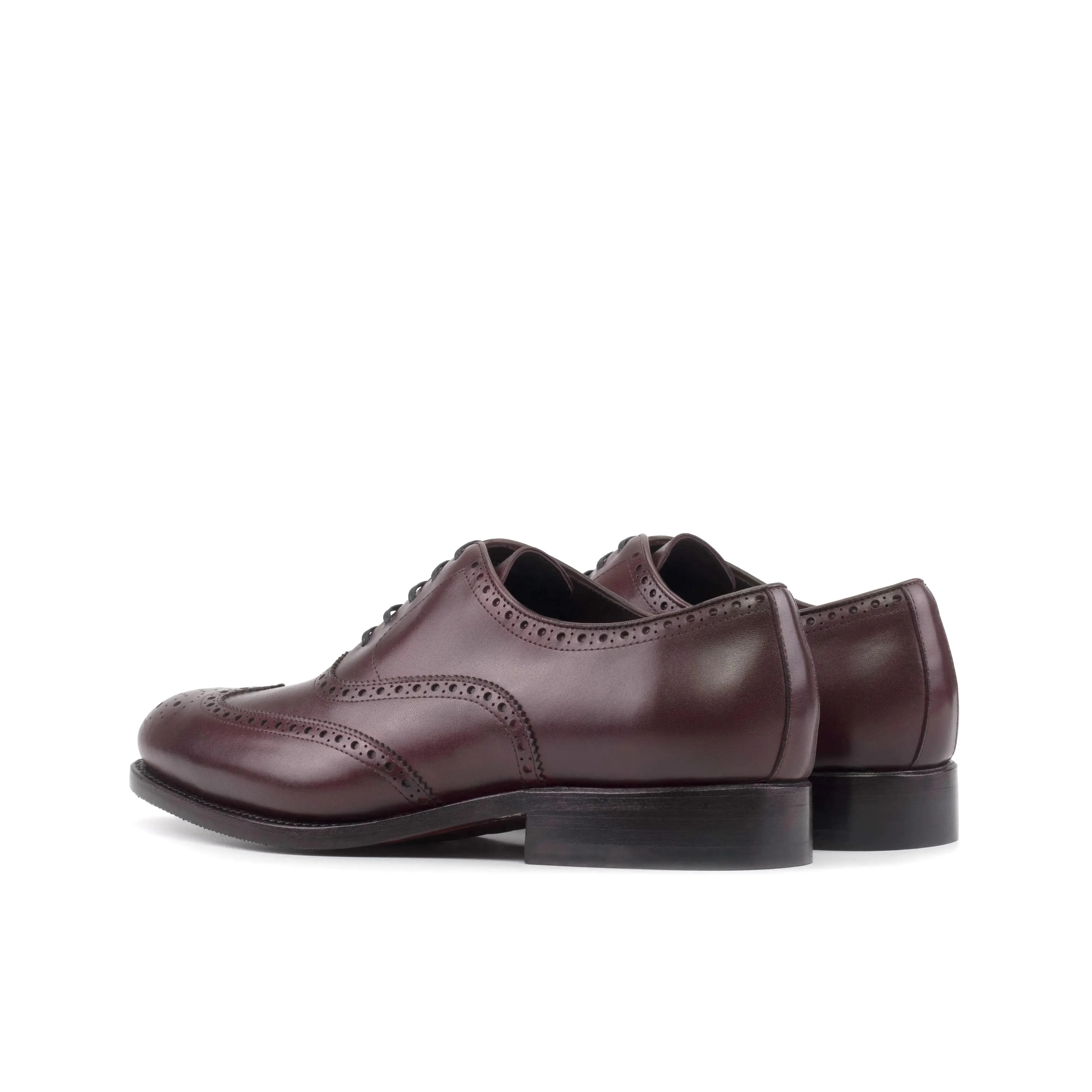 DapperFam Aeron in Burgundy Men's Italian Leather Full Brogue