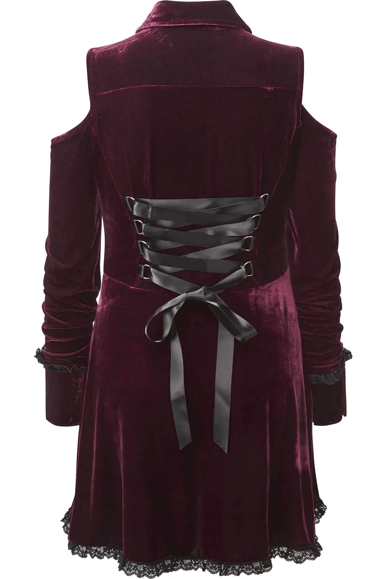 Dead Silent Shirt Dress [WINE] [PLUS]