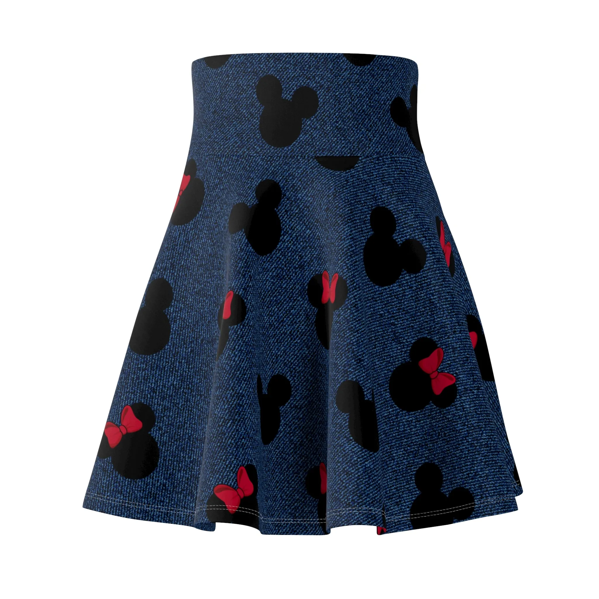 Denim Mice Women's Skater Skirt