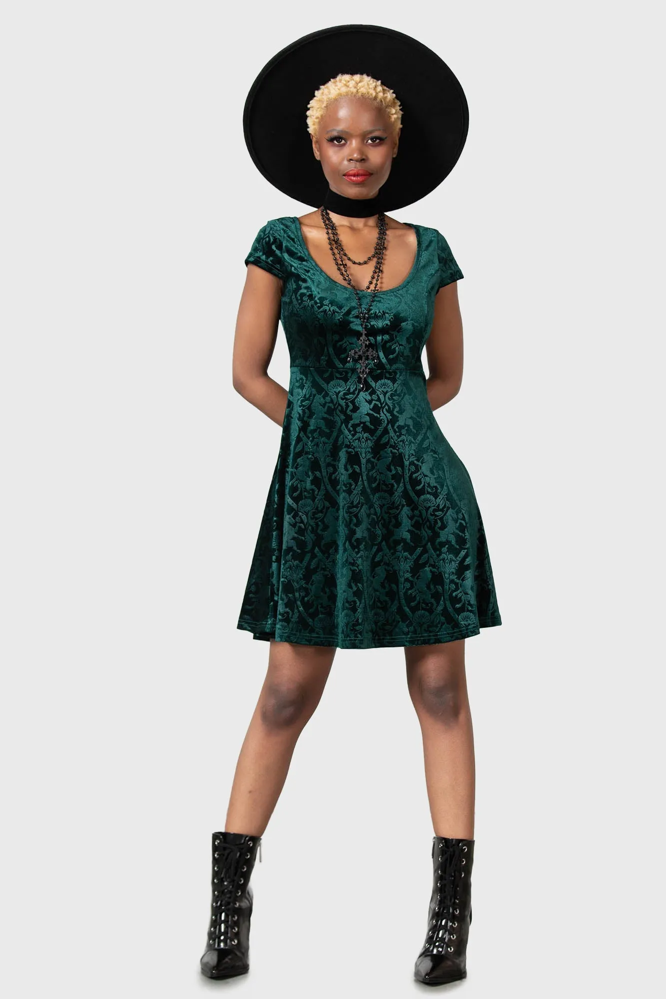 Devilry Skater Dress [EMERALD]