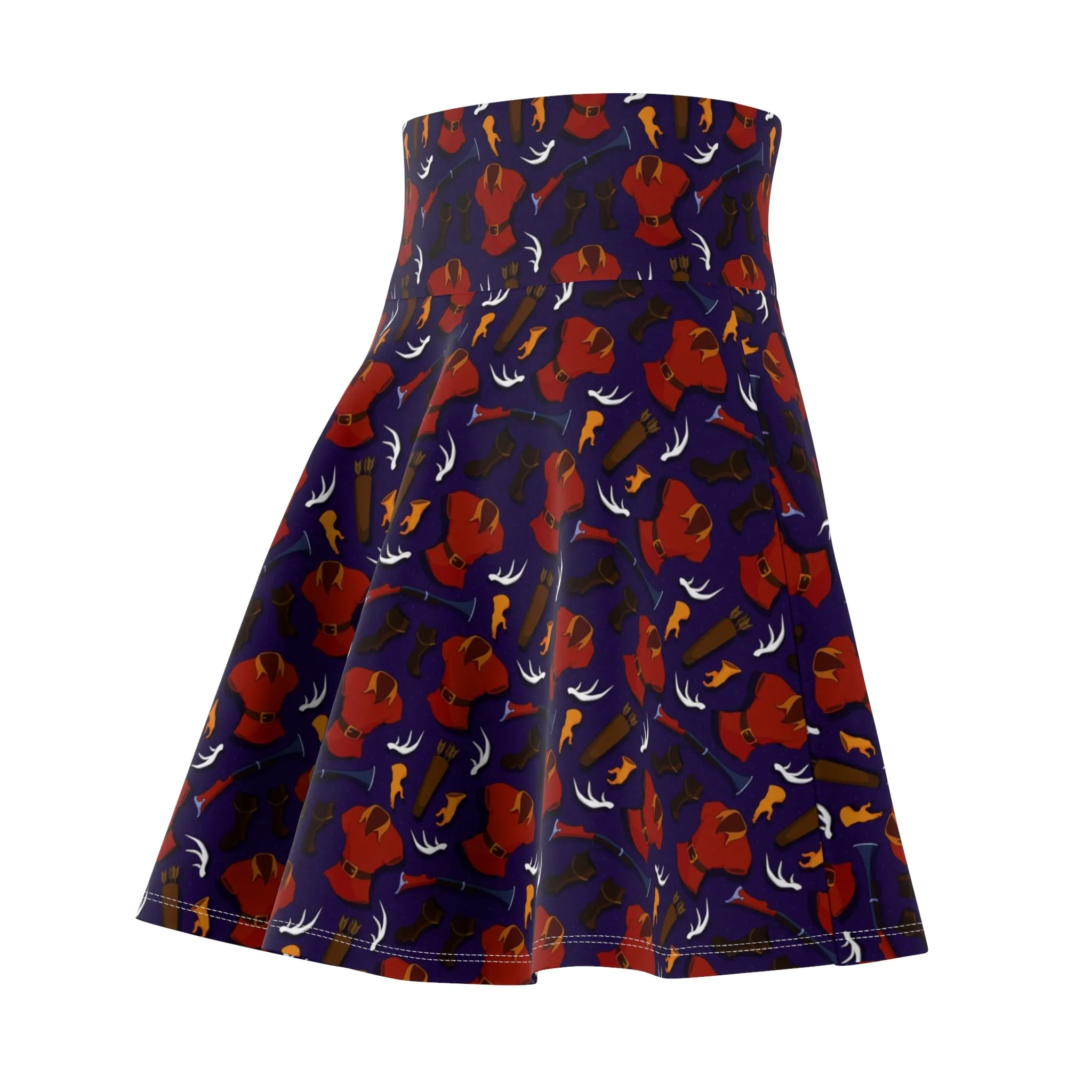 Disney Beauty And The Beast Gaston No Man In Town Half As Manly Women's Skater Skirt