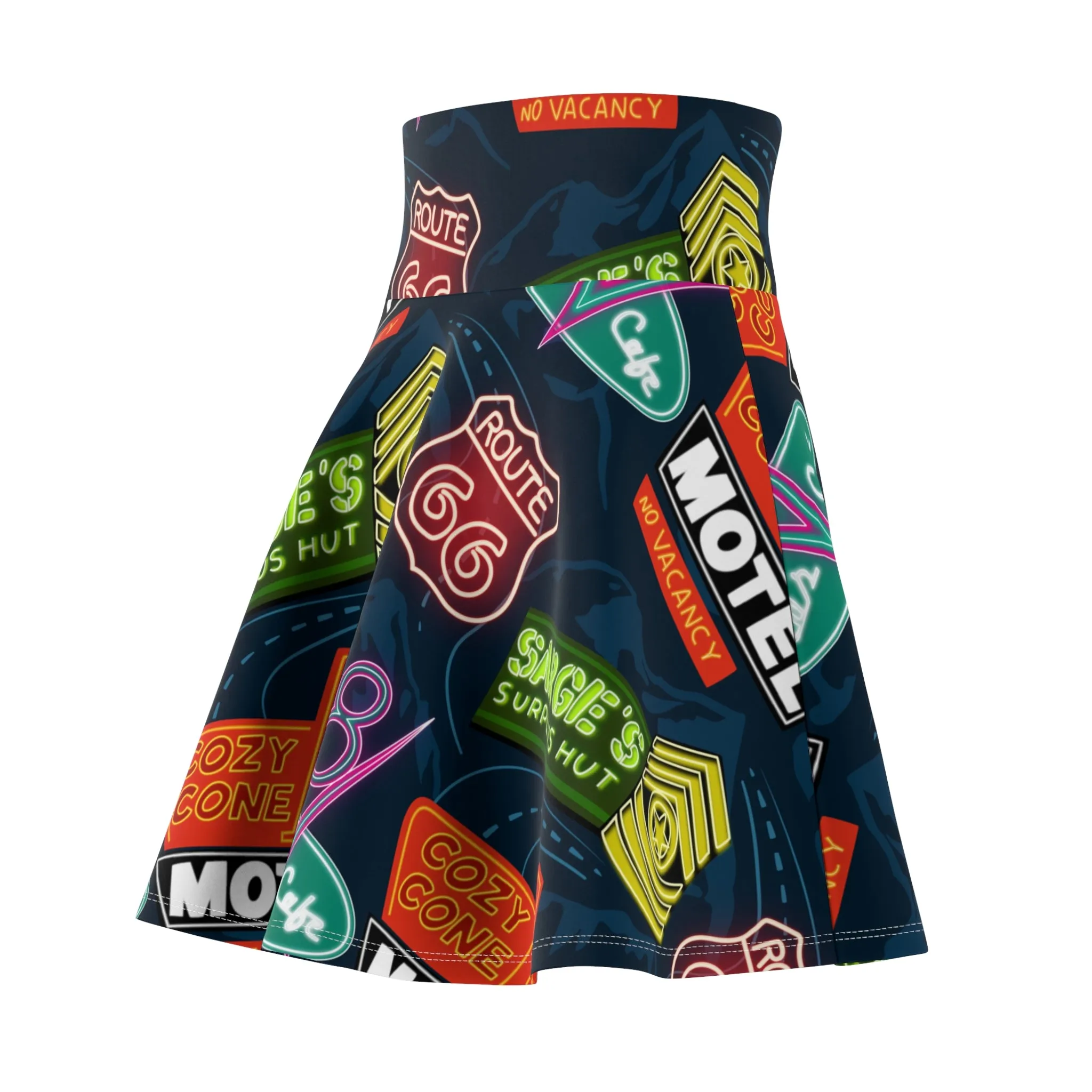 Disney Cars Neon Signs Women's Skater Skirt