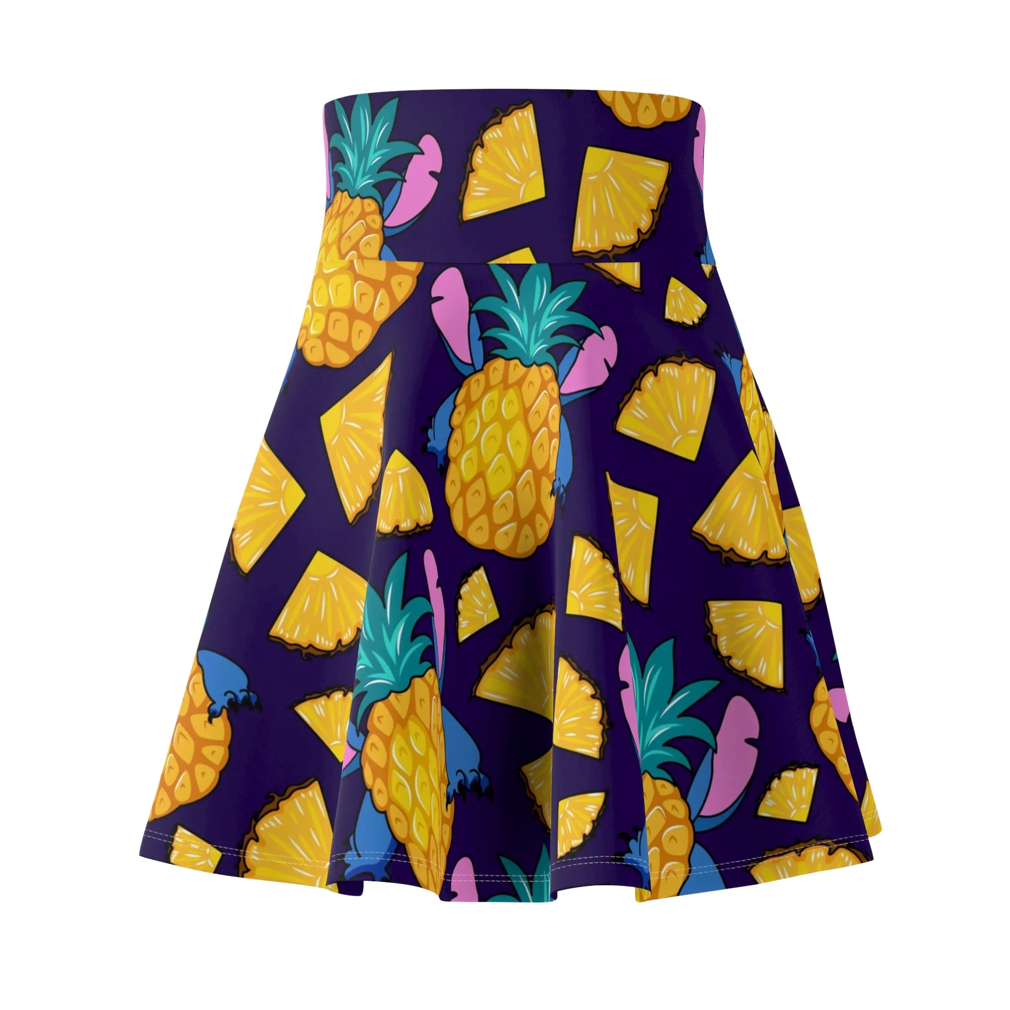 Disney Lilo And Stich Pineapple 626 Women's Skater Skirt