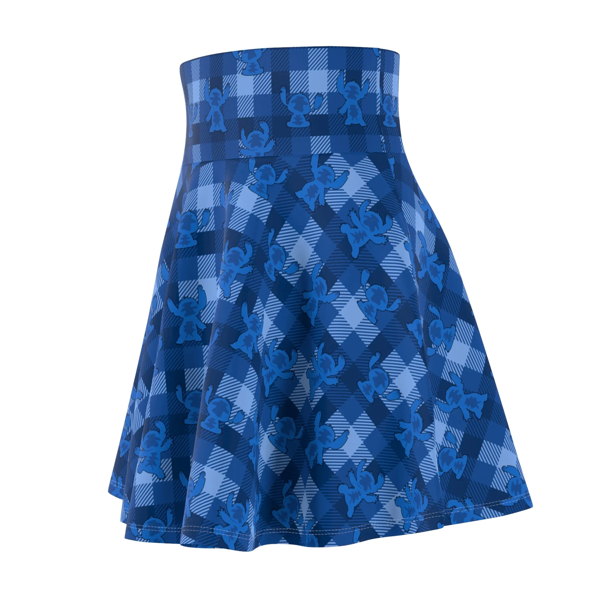 Disney Lilo And Stitch 626 Plaid Women's Skater Skirt