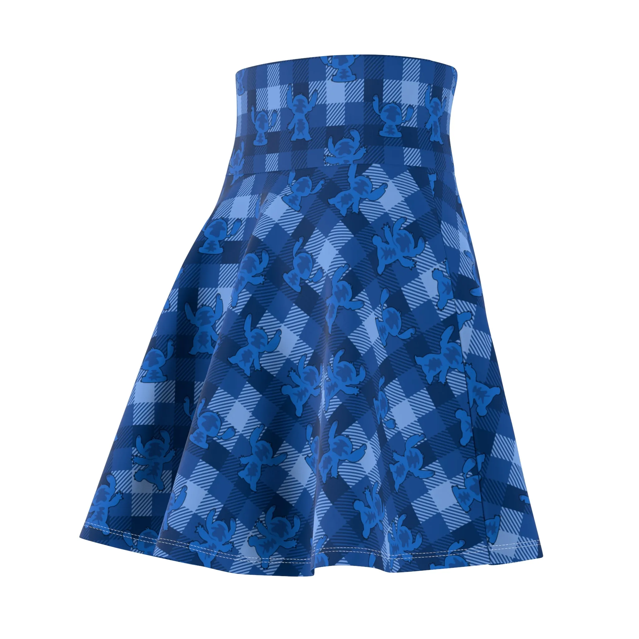 Disney Lilo And Stitch 626 Plaid Women's Skater Skirt