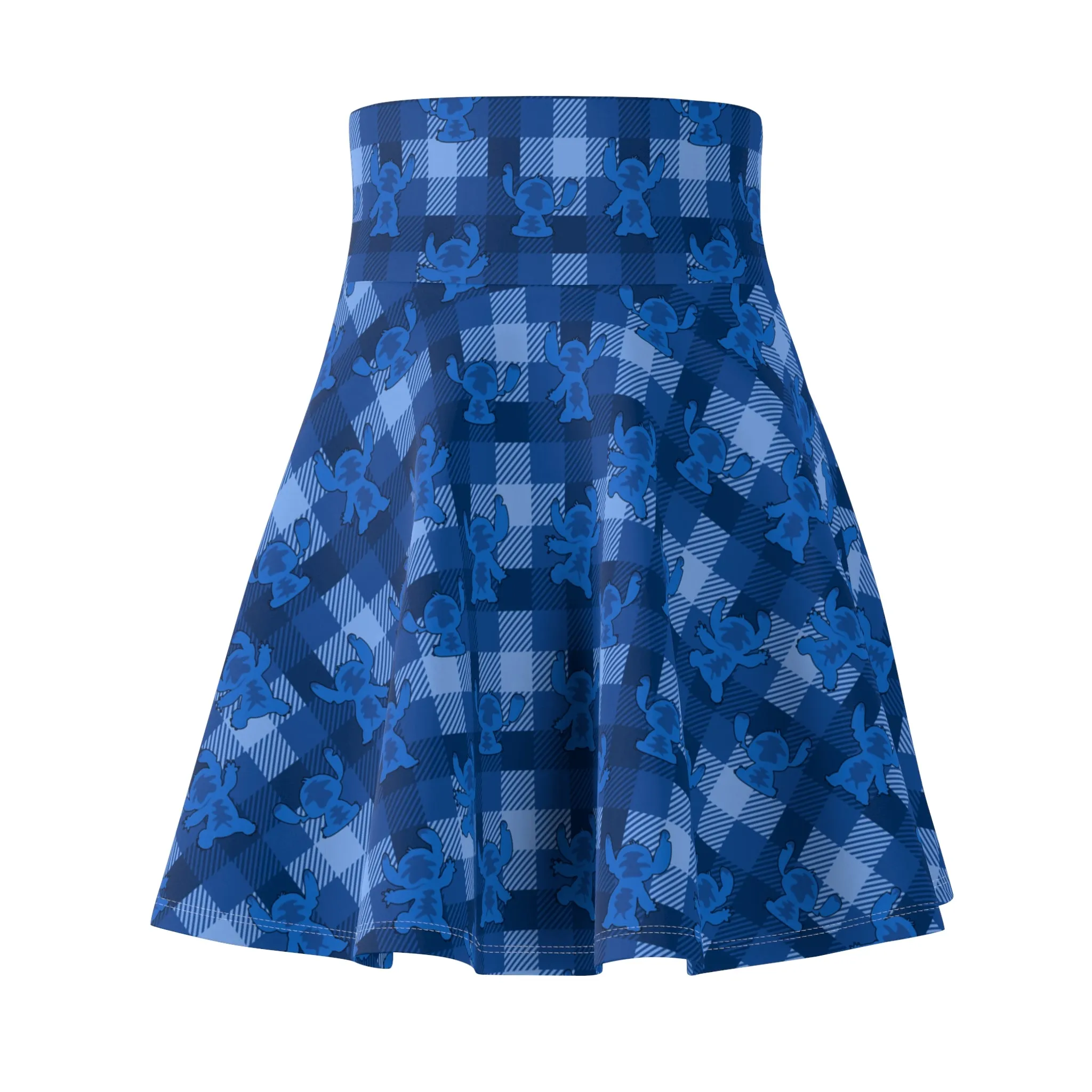 Disney Lilo And Stitch 626 Plaid Women's Skater Skirt