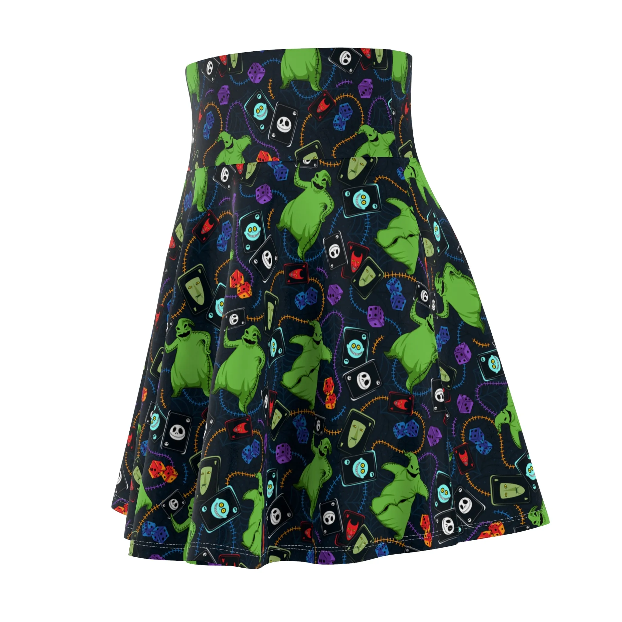 Disney Nightmare Before Christmas Oogie Cards And Dice Women's Skater Skirt