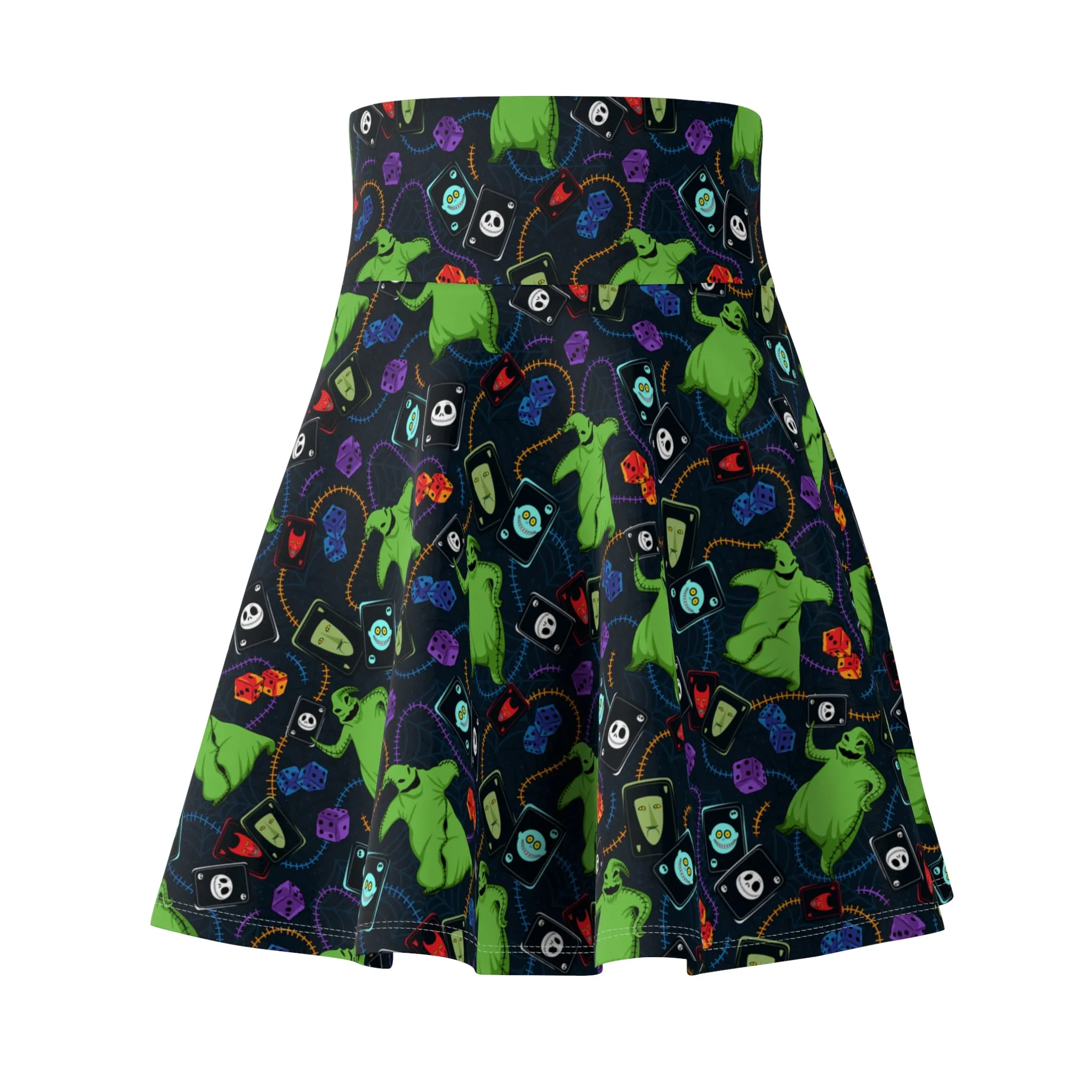 Disney Nightmare Before Christmas Oogie Cards And Dice Women's Skater Skirt