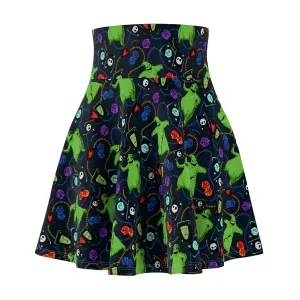 Disney Nightmare Before Christmas Oogie Cards And Dice Women's Skater Skirt