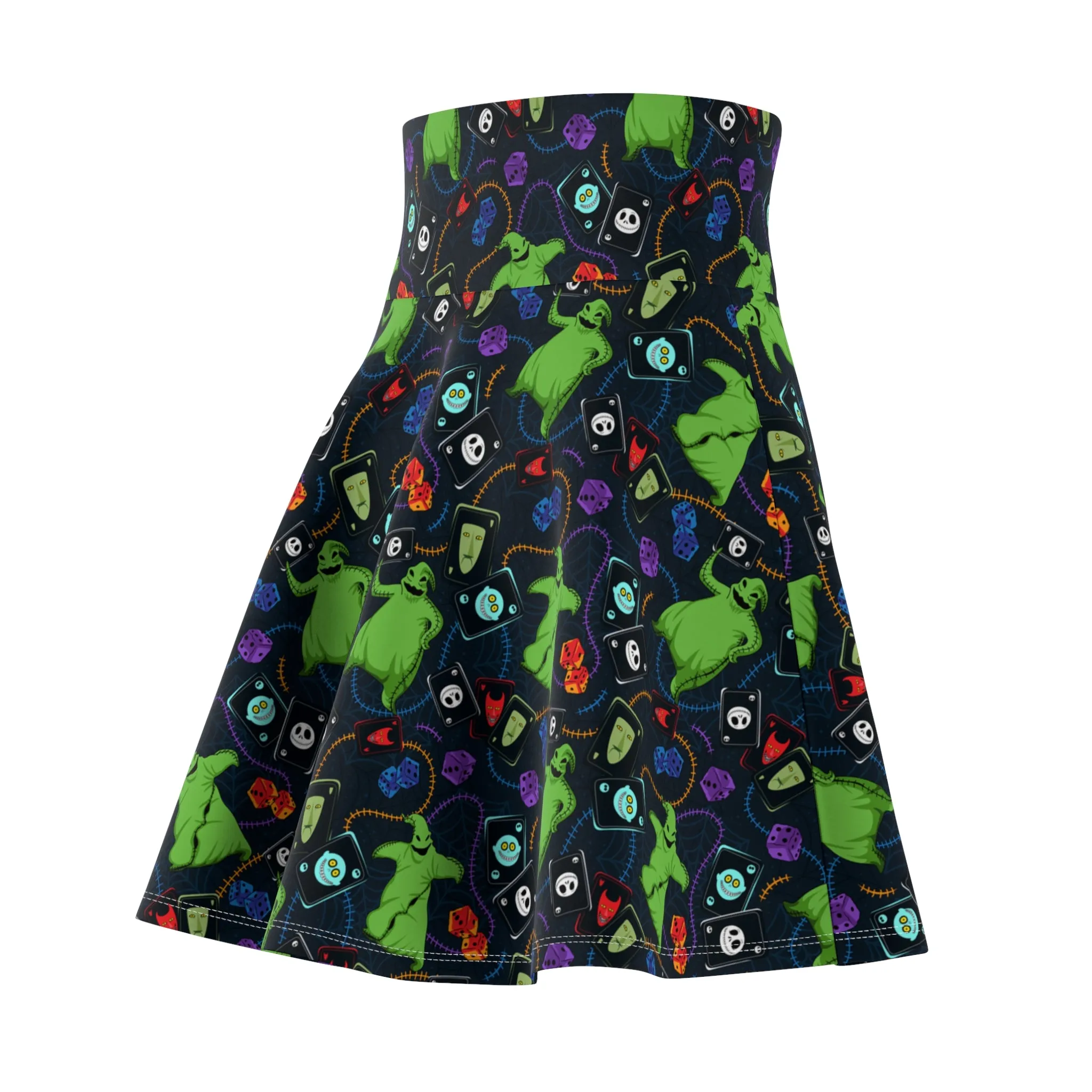 Disney Nightmare Before Christmas Oogie Cards And Dice Women's Skater Skirt