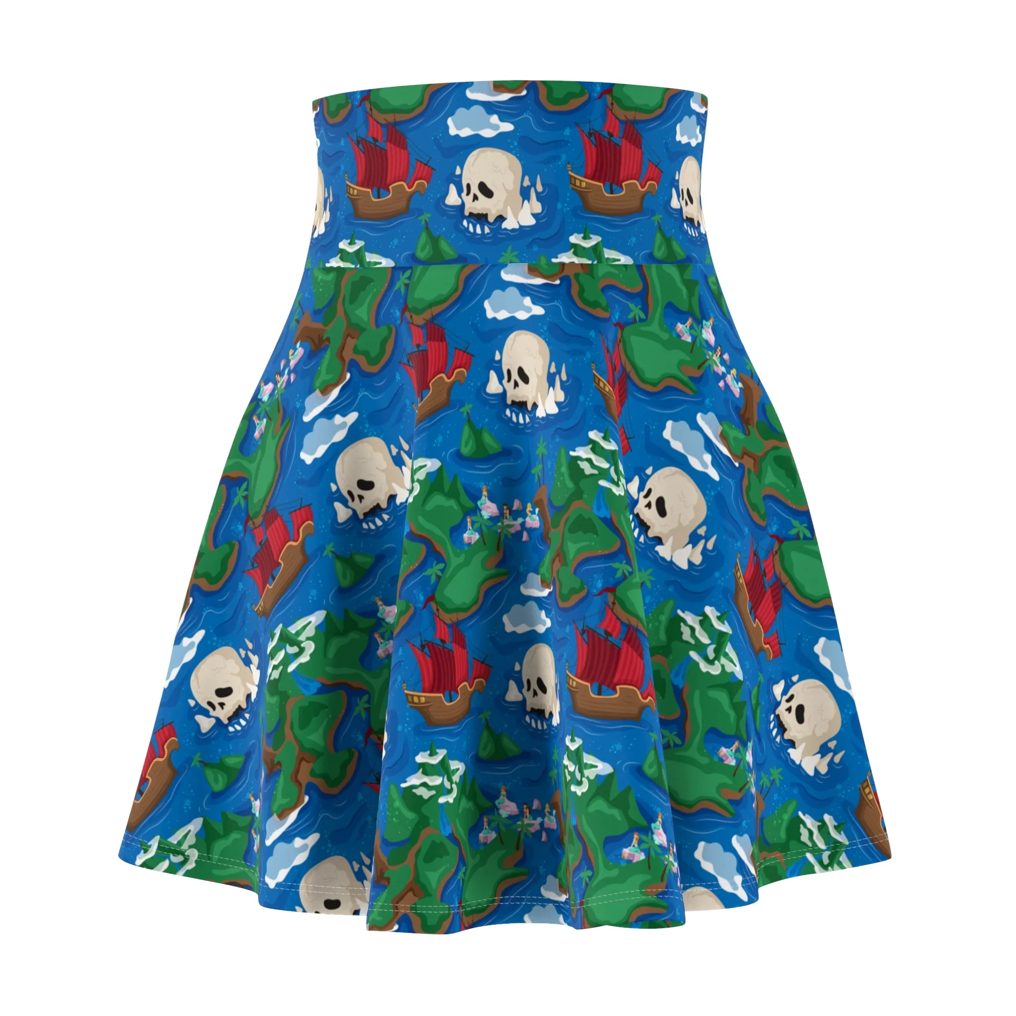 Disney Peter Pan Neverland Map Women's Skater Skirt