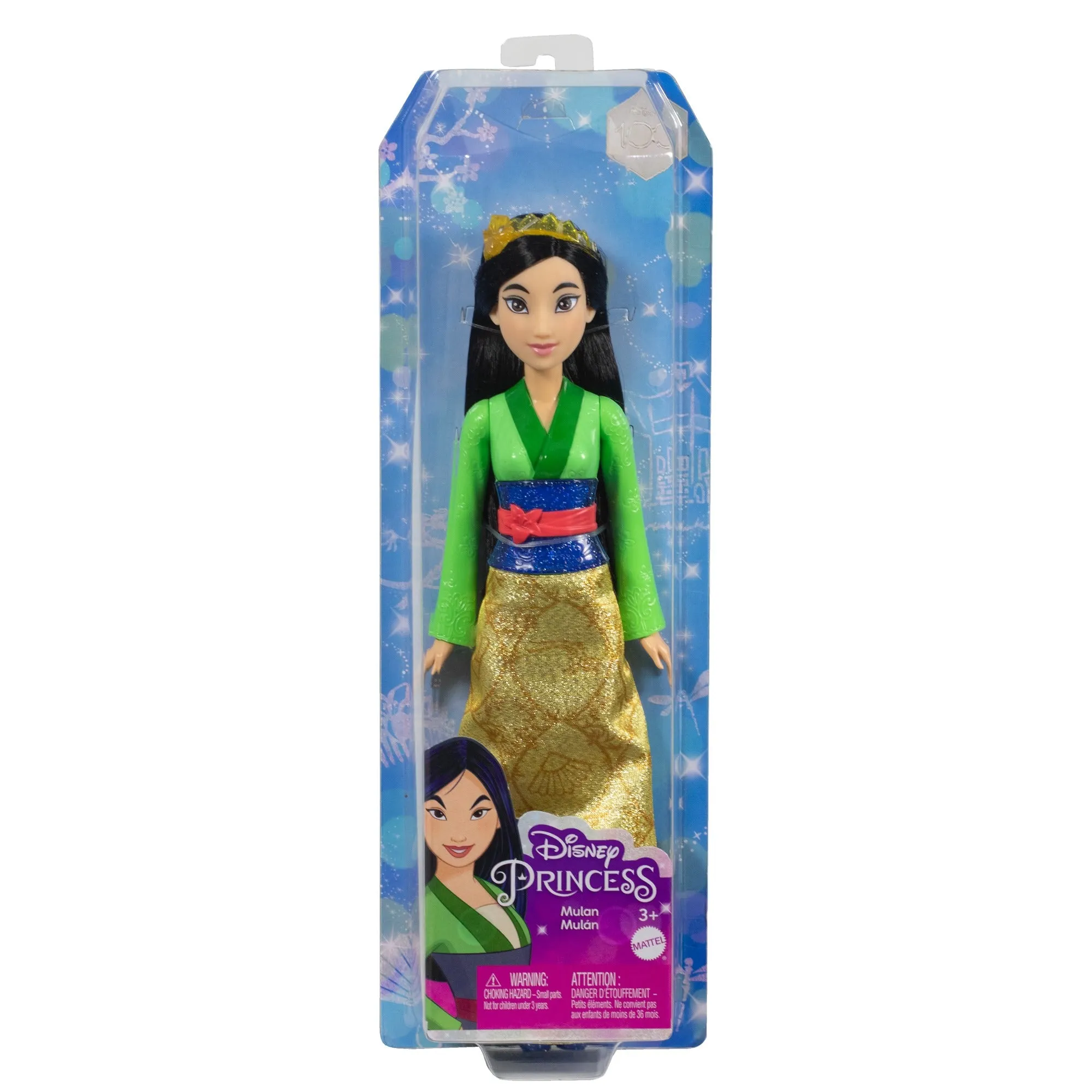 Disney Princess Mulan Posable Fashion Doll with Sparkling Clothing and Accessories for Kids Ages 3 