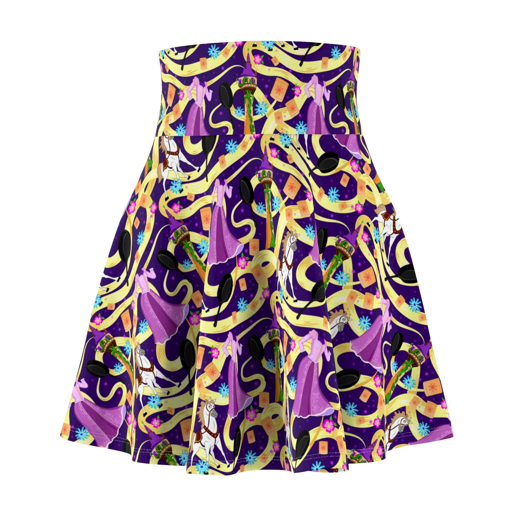 Disney Tangled Rapunzel Punzy Hair Women's Skater Skirt