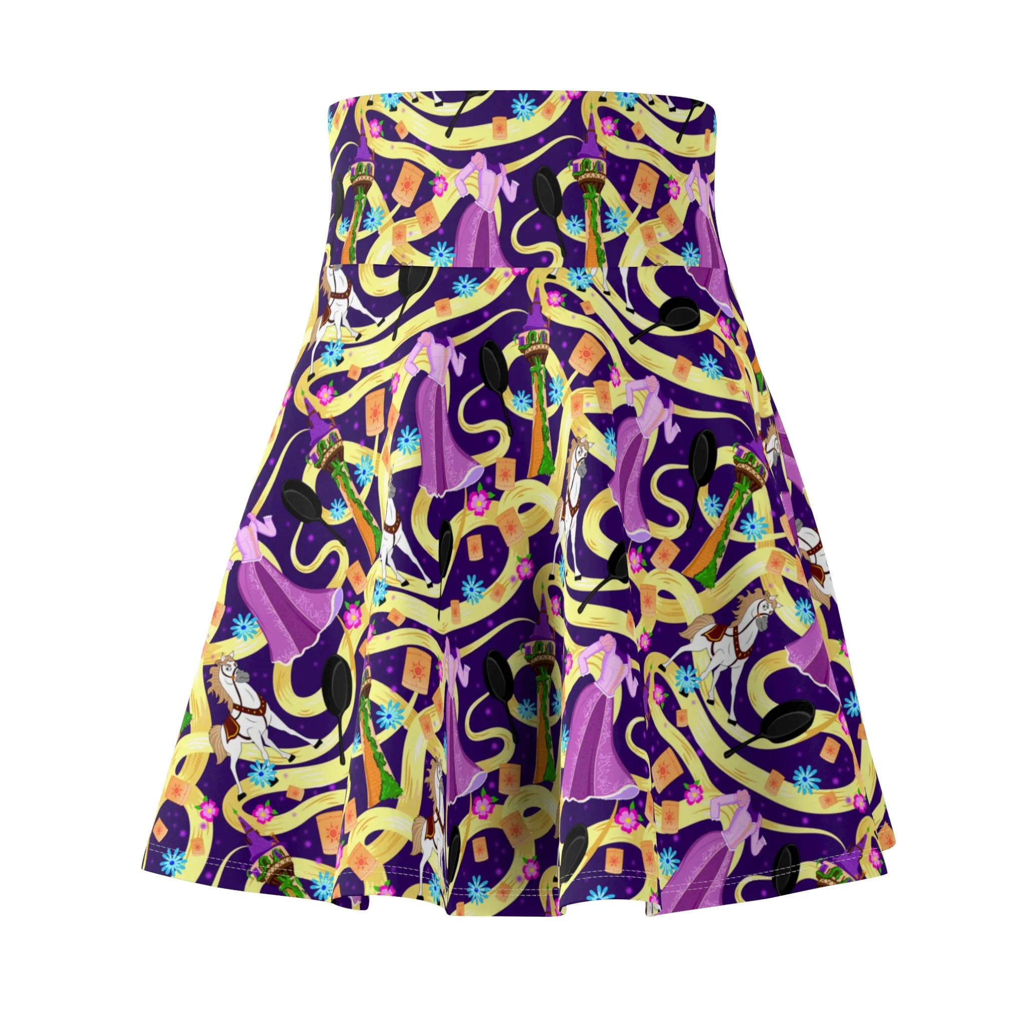 Disney Tangled Rapunzel Punzy Hair Women's Skater Skirt