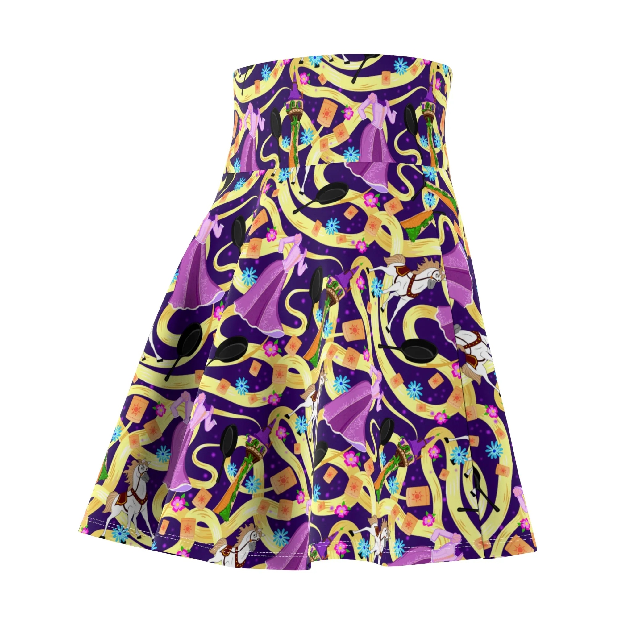 Disney Tangled Rapunzel Punzy Hair Women's Skater Skirt