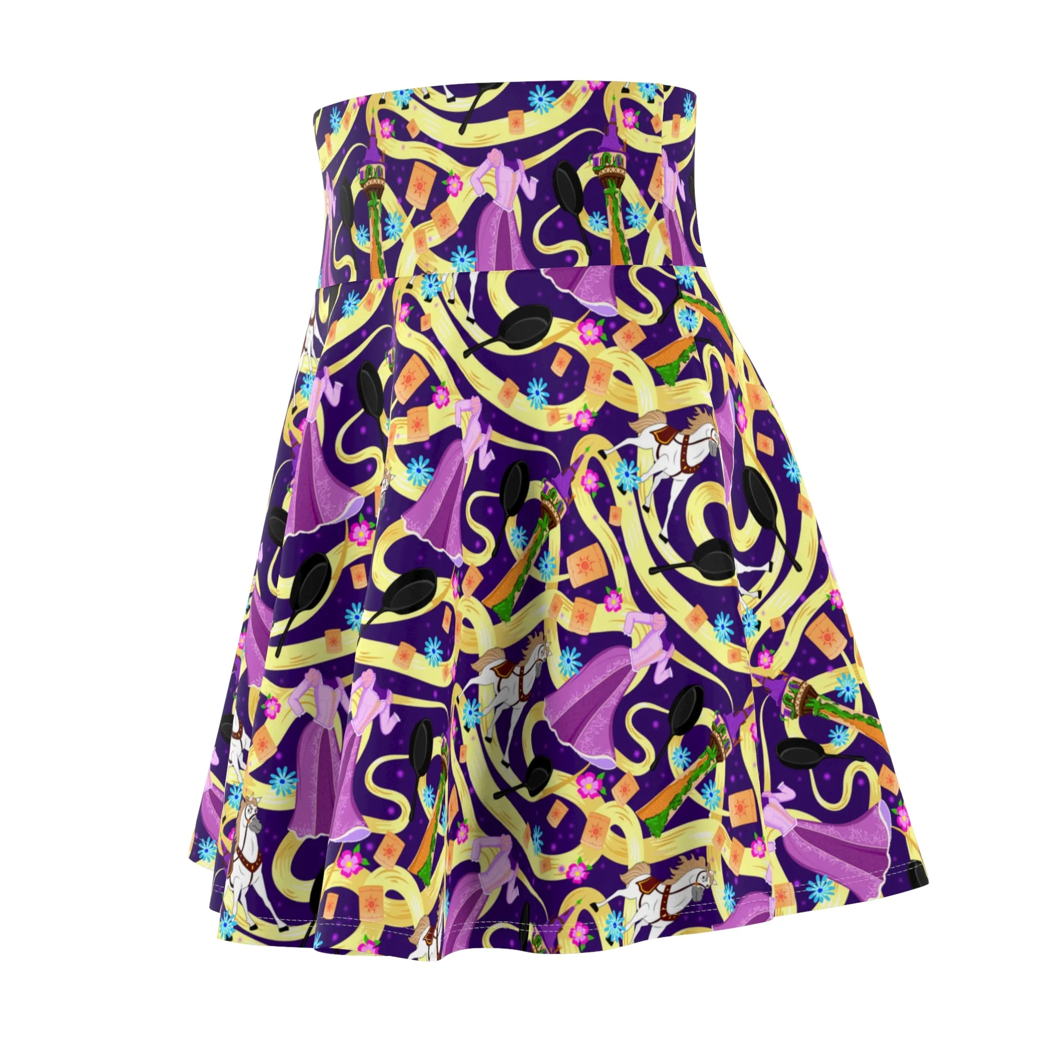 Disney Tangled Rapunzel Punzy Hair Women's Skater Skirt