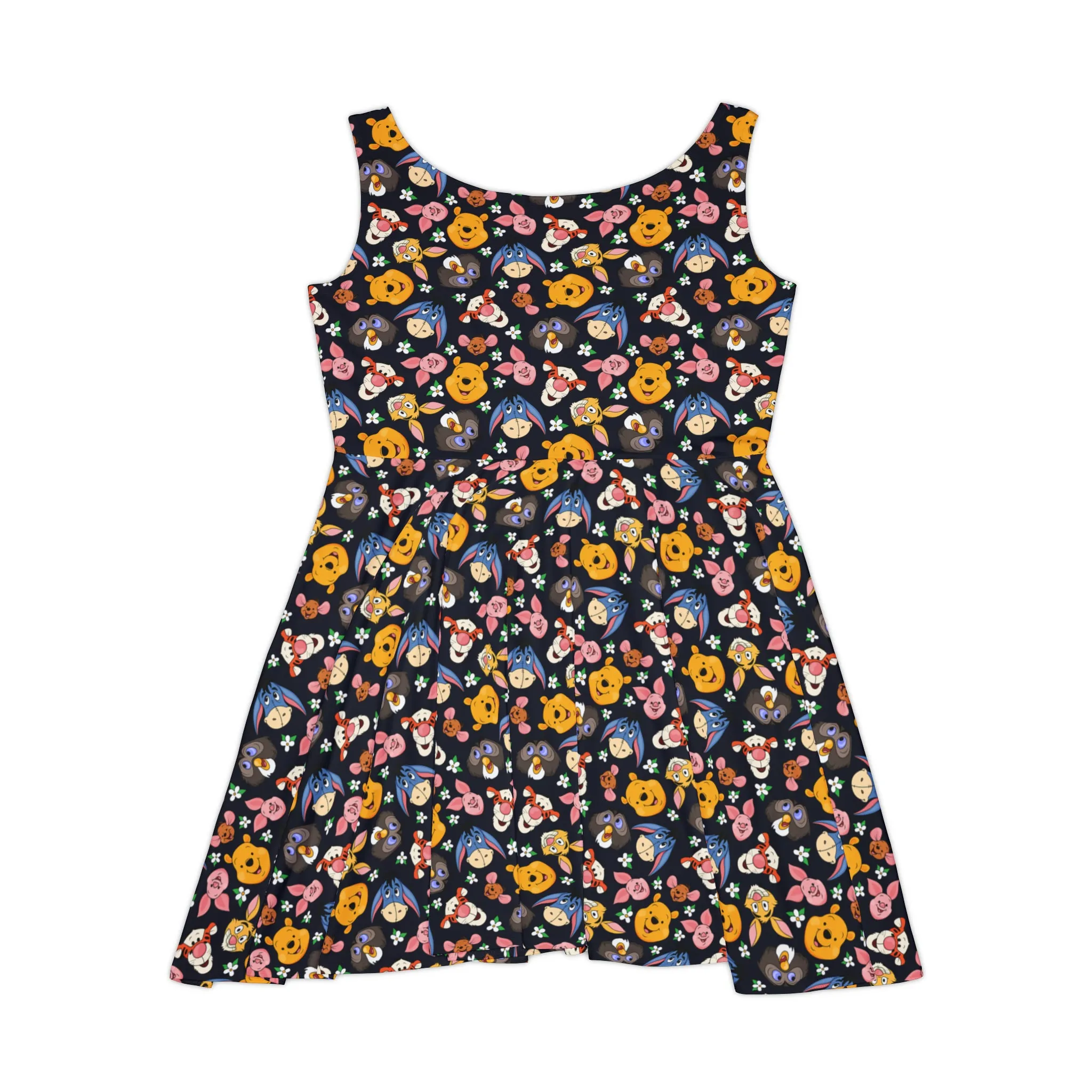 Disney Winnie The Pooh Hundred Acre Wood Friends Women's Skater Dress