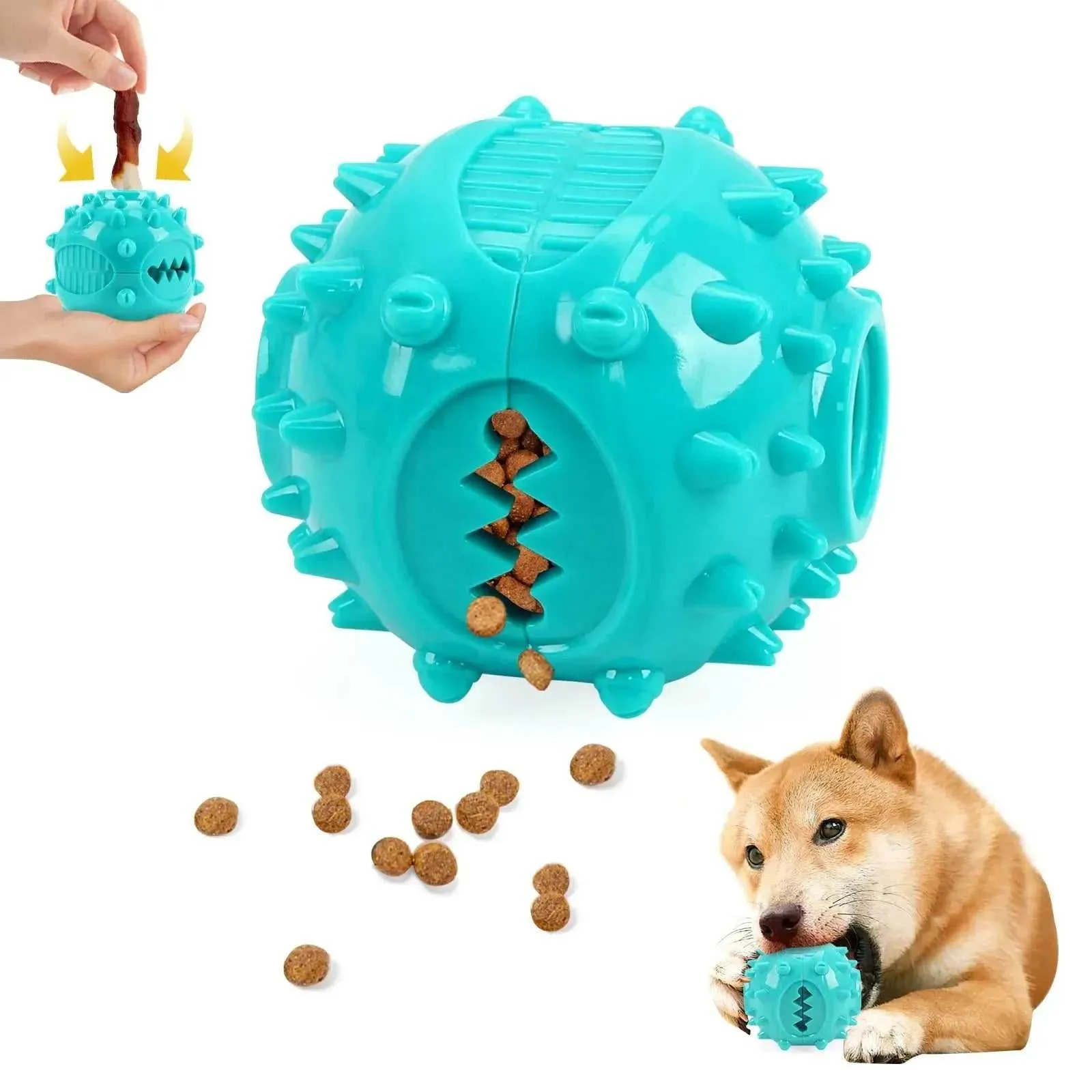 Dog Grinding Teeth Toys Chew Toys Cleaning Teeth Anti Bite Interactive Training Leaking Food Balls Toys Slow Food Pet Products