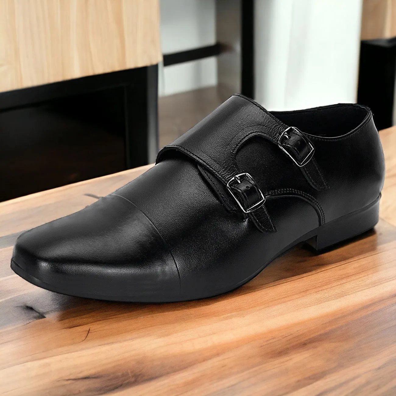 Double monk strap shoes