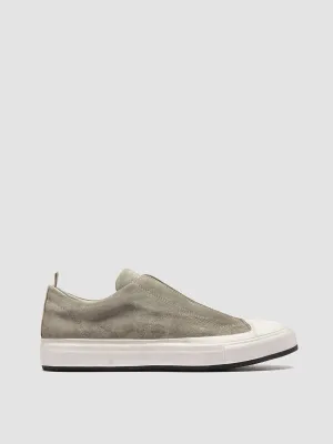 DUB 001 - Green Leather and Suede Slip On Sneakers