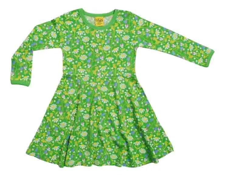 DUNS LS Skater Dress - Summer Days Green